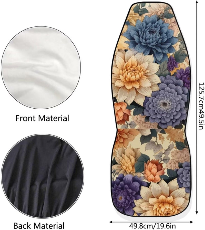 Howilath Boho Mandala Floral Car Seat Cover Anti-Slip Bucket Seat Covers High Back Set of 2 Universal Fit Interior Accessories for Men Women - Image 5